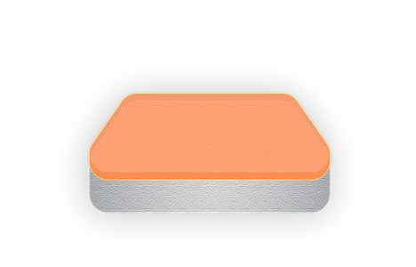 solution applied on surface in orange