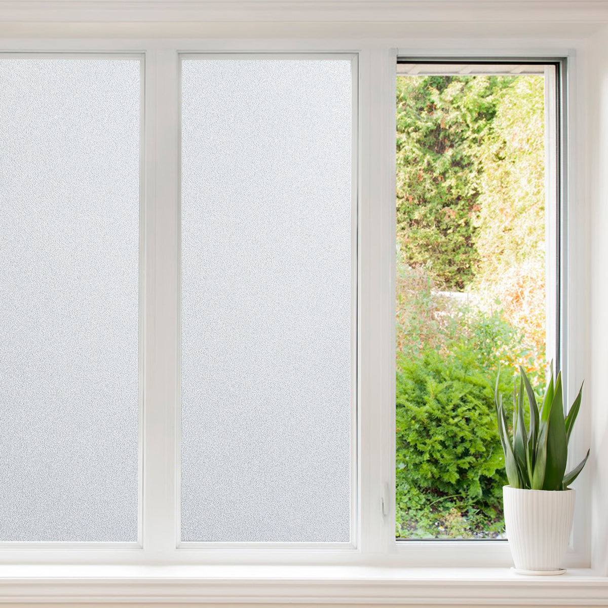 Snapguard Solutions Privacy Frosted Glass Window Film (Static Cling, N