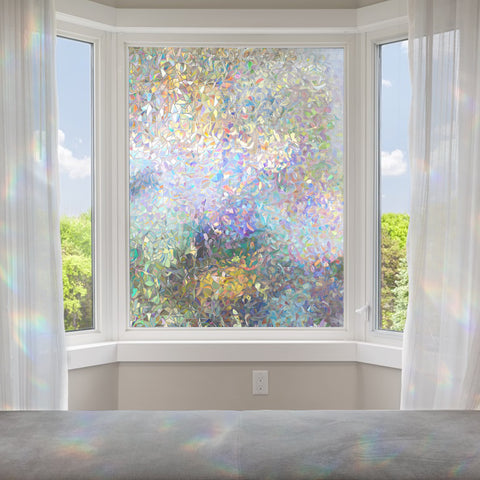 Snapguard Solutions Privacy Stained Glass - Rainbow Window Film (Static Cling, Non-Adhesive)