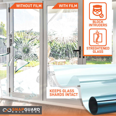 Snapguard Solutions 8mil Security and Safety Shatterproof Window Film