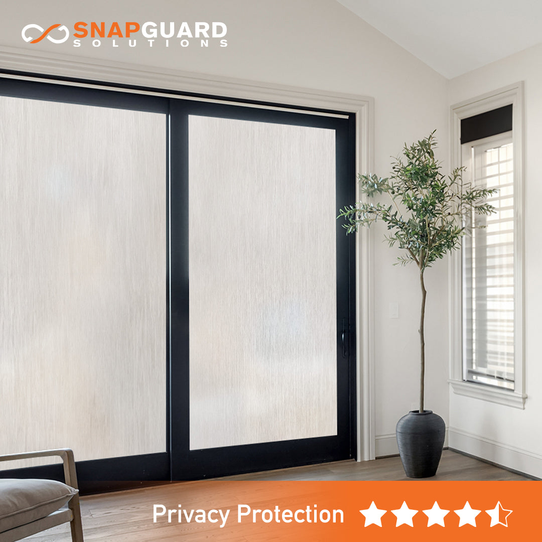 Snapguard Solutions Privacy Frosted - Silver Mist Glass Window Film