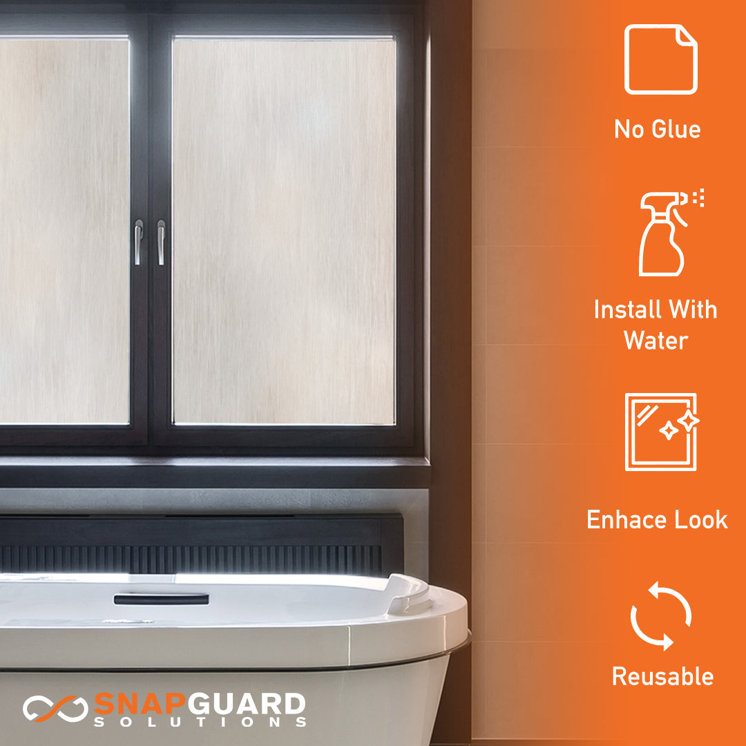Snapguard Solutions Privacy Frosted - Silver Mist Glass Window Film