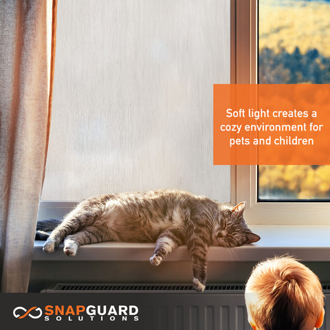 Snapguard Solutions Privacy Frosted - Silver Mist Glass Window Film (Static Cling, Non-Adhesive)