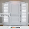 Snapguard Solutions Privacy Frosted - Silver Wave Glass Window Film (Static Cling, Non-Adhesive)