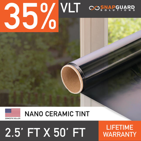 Snapguard Solutions Nano Ceramic Window Tint - 2.5ft x 50ft + Lifetime Warranty