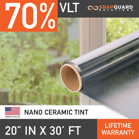 Snapguard Solutions Nano Ceramic Window Tint - 20in x 30ft + Lifetime Warranty