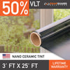 Snapguard Solutions Nano Ceramic Window Tint - 3ft x 25ft + Lifetime Warranty