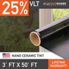 Snapguard Solutions Nano Ceramic Window Tint - 3ft x 50ft + Lifetime Warranty