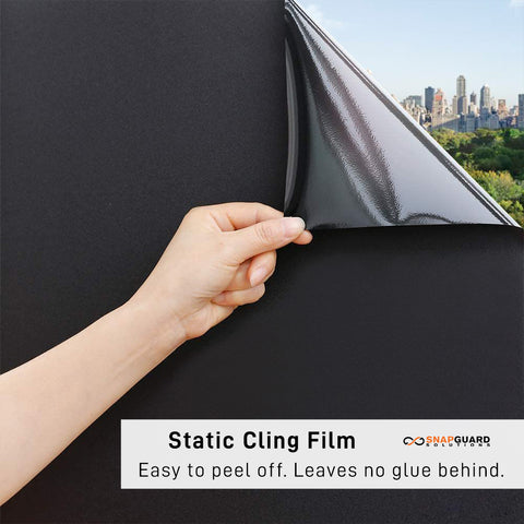 Snapguard solutions privacy window film mirror cling tint for home house heat control blocking sun shade blinds reflective vinyl